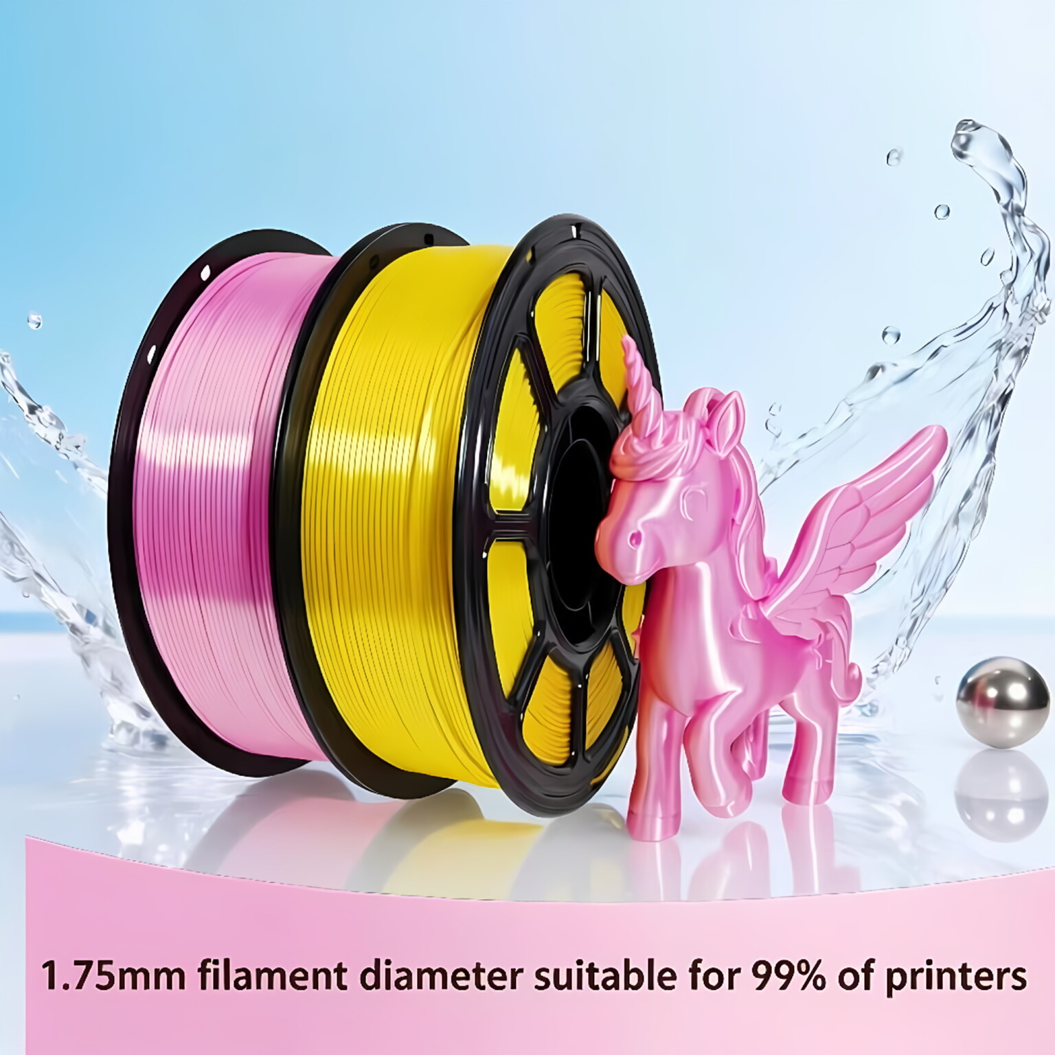3D Printing Gold - Wholesale 1KG Silk PLA Filament 1.75mm