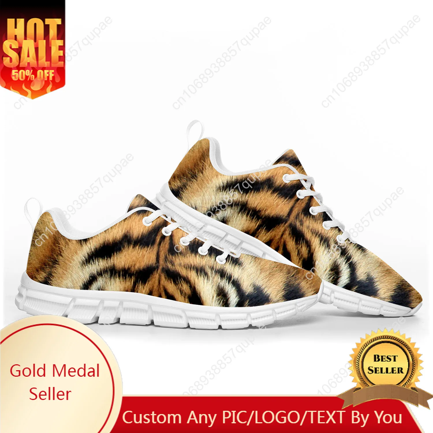 3D Printing Custom - Tiger Stripe 3D Print Sports Shoes