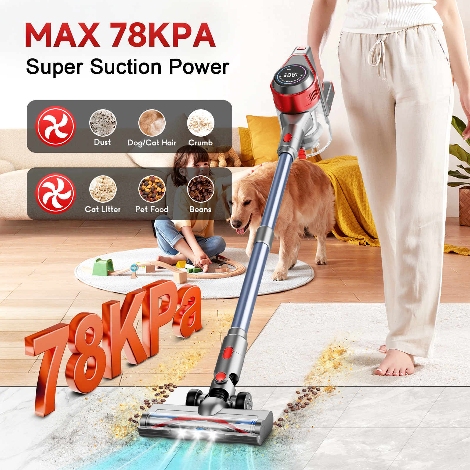 Nozzle Cleaning Kit - Honki Cordless Vacuum Cleaner 78KPA 45Mins