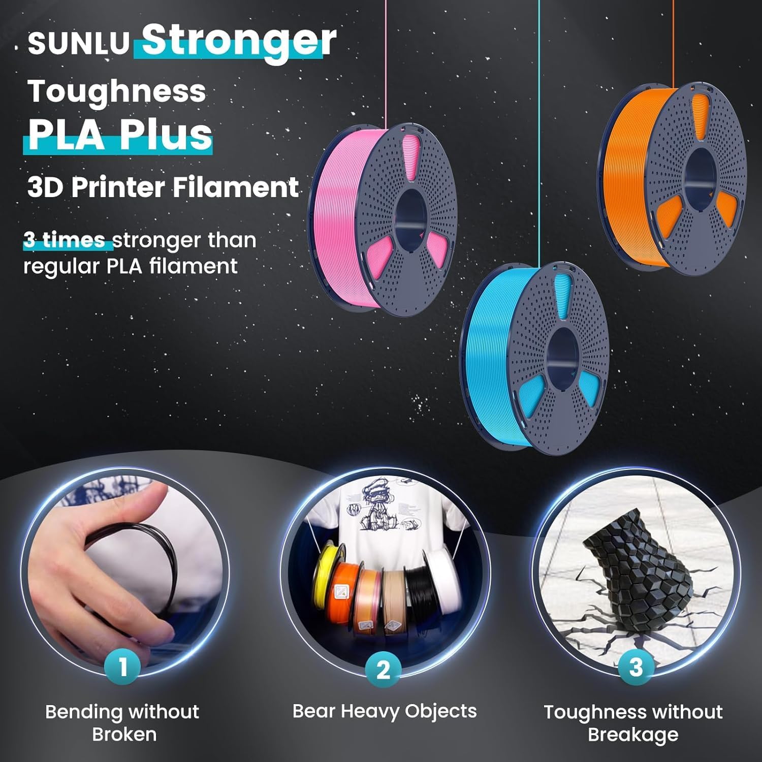 SUNLU Pla Plus 3D Filament 1.7 - огляд і ціна 3D Printing Fdm