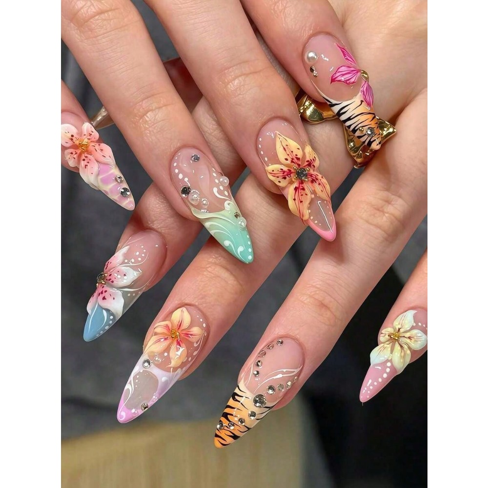 24pcs Western Style Almond Sha - огляд і ціна 3D Printing Nails