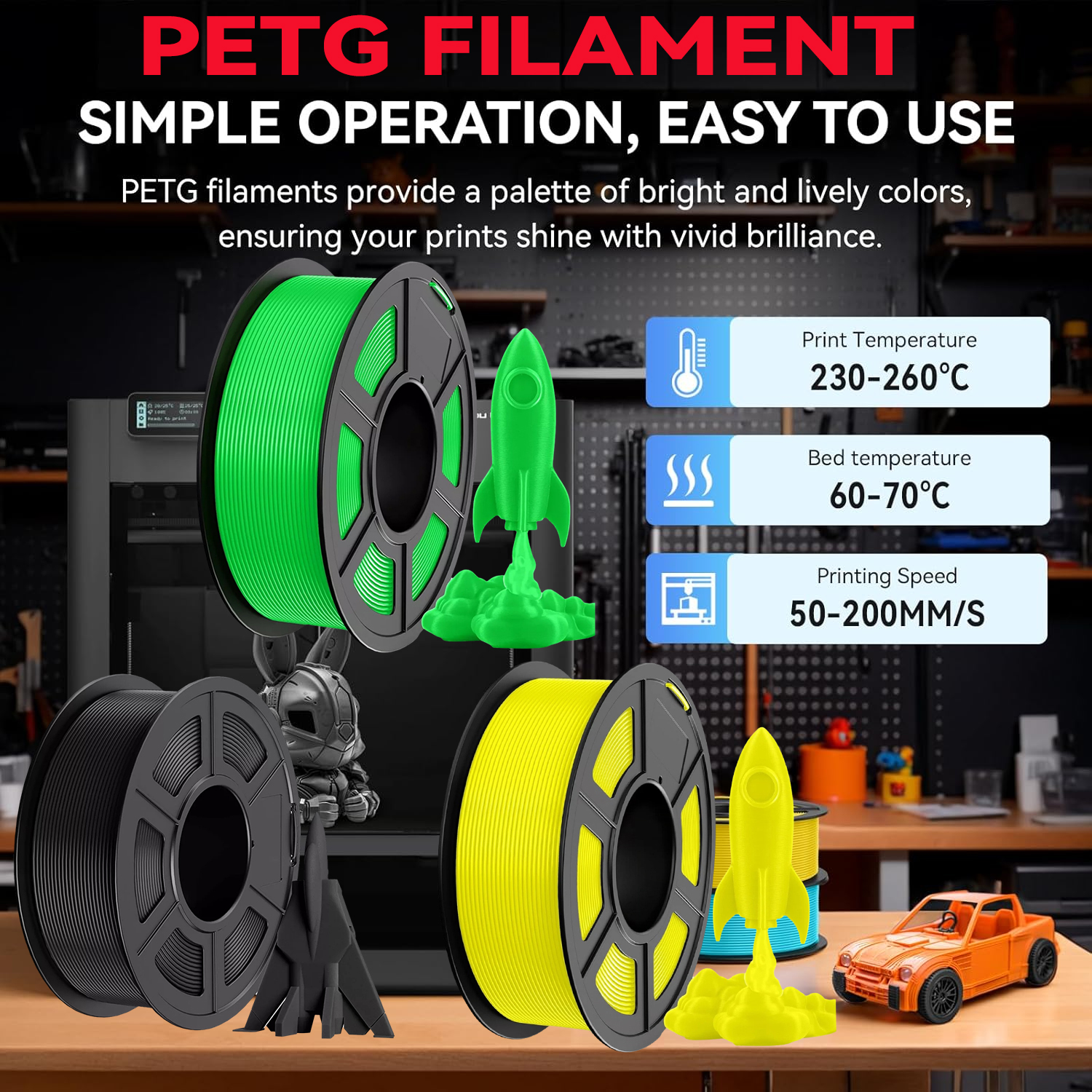 JAYO 3Rolls 3D PETG Filament 1 - огляд і ціна 3D Printing Fdm