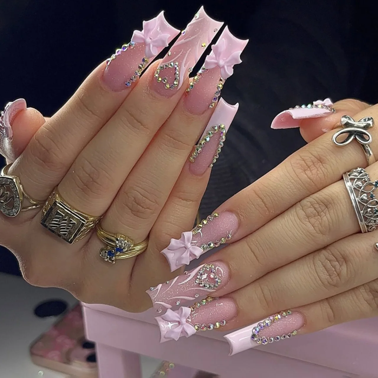 24pcs Pink Leopard Print Press - огляд і ціна 3D Printing Nails