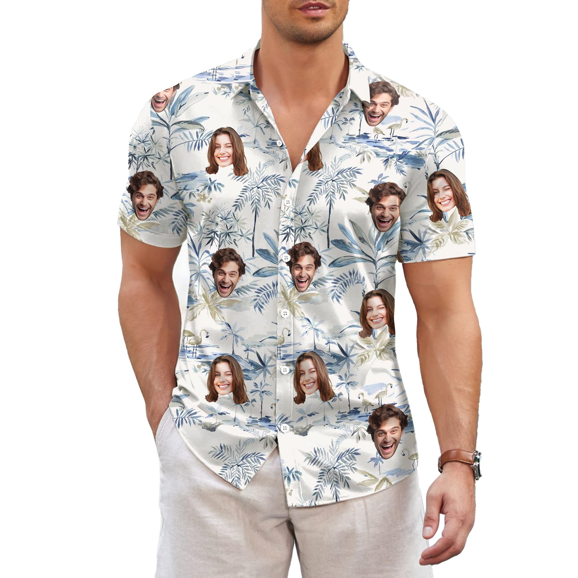New Custom Face Hawaiian Shirt - огляд і ціна 3D Printing Foto