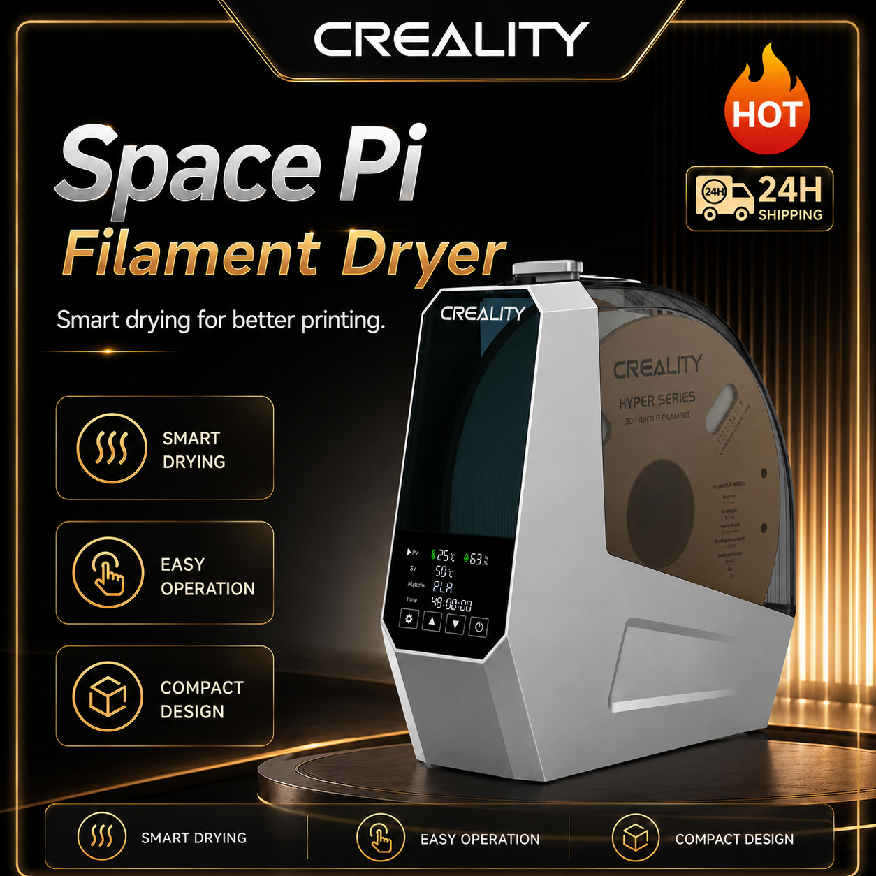 Creality Space Pi Filament Dry - огляд і ціна 3D Printing Deck Box