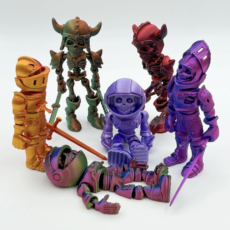 3D Printed Skeleton Knight Act - огляд і ціна 3D Printing Action Figure