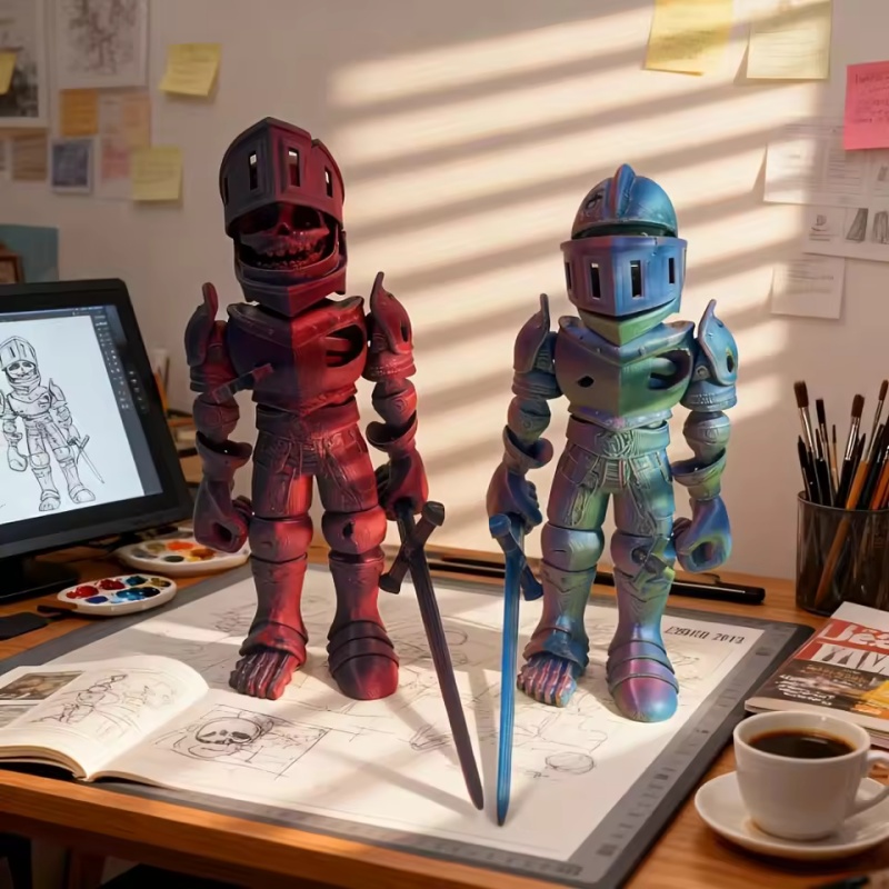 3D Printed Skeleton Knight Act - огляд і ціна 3D Printing Action Figure