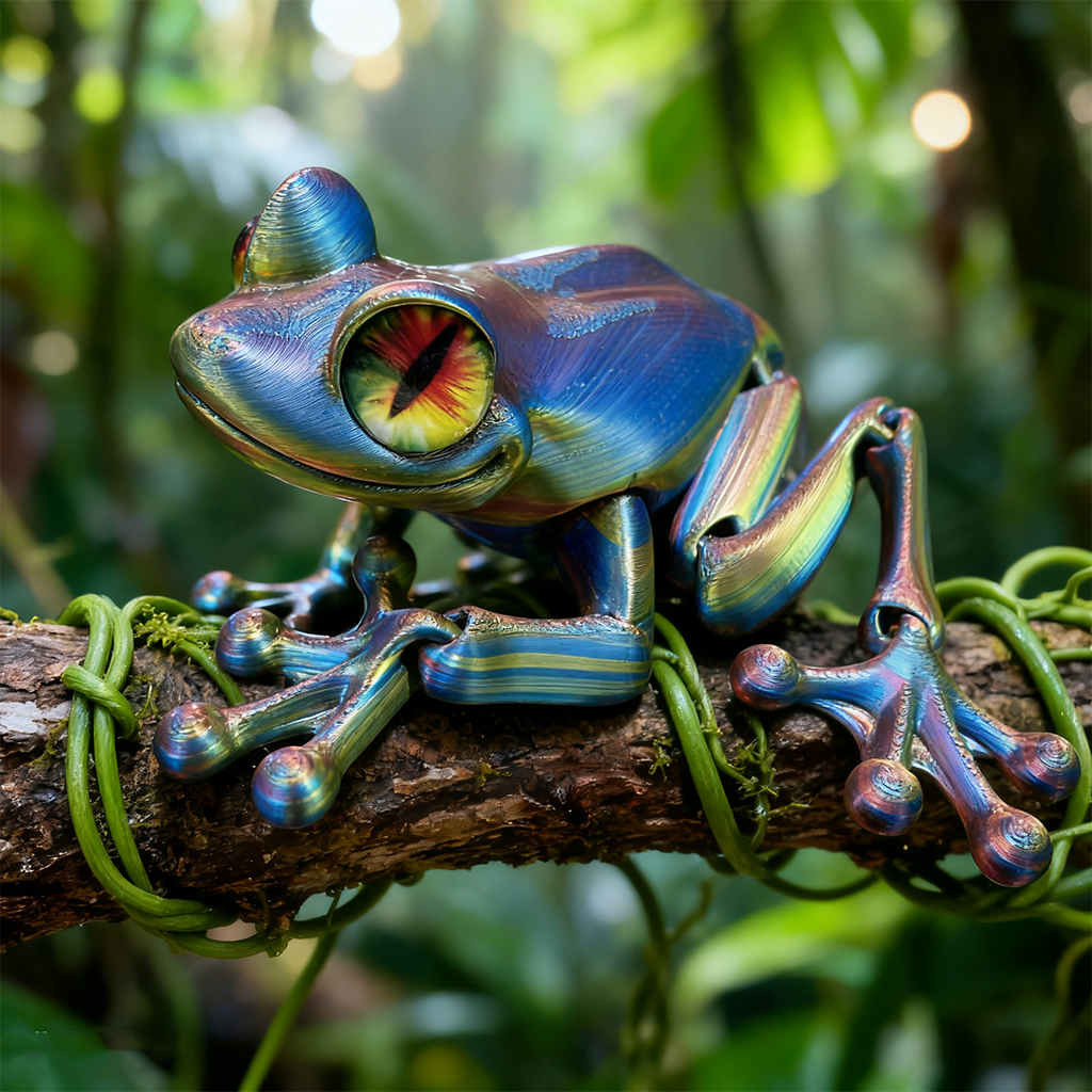 3D Printed Frog Statue, Flexib - огляд і ціна 3D Printing Action Figure