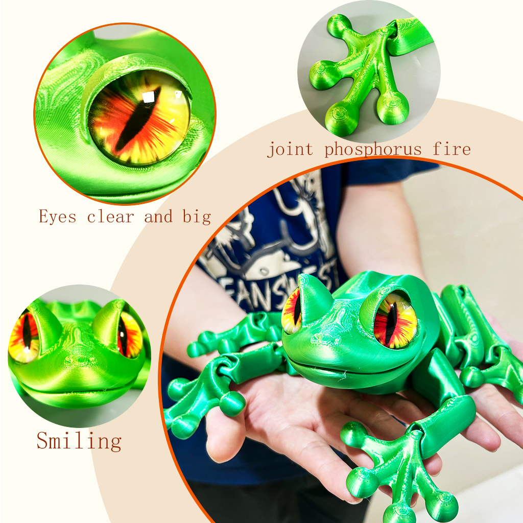 3D Printed Frog Statue, Flexib - огляд і ціна 3D Printing Action Figure