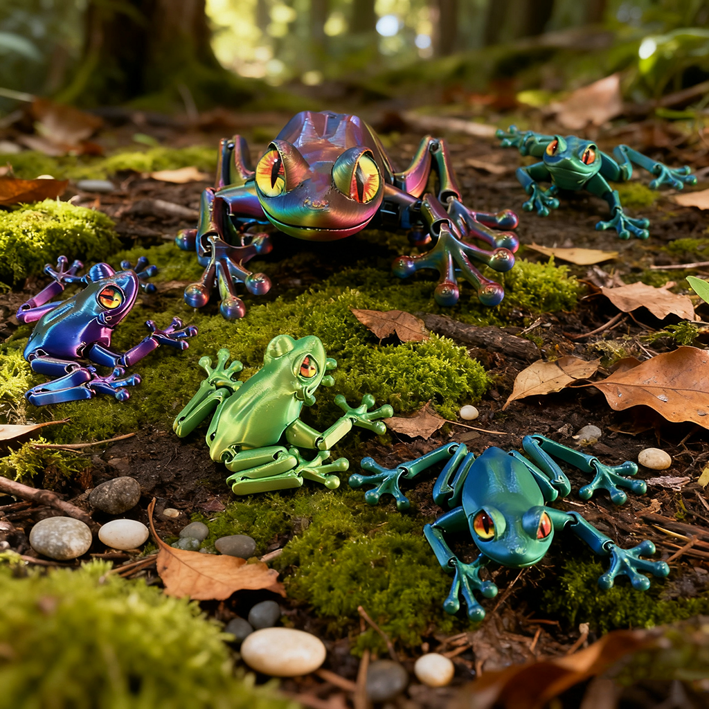 3D Printed Frog Statue, Flexib - огляд і ціна 3D Printing Action Figure