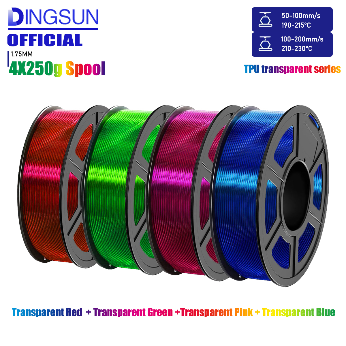 Transparent Series 1.75mm TPU  - огляд і ціна 3D Printing Fdm