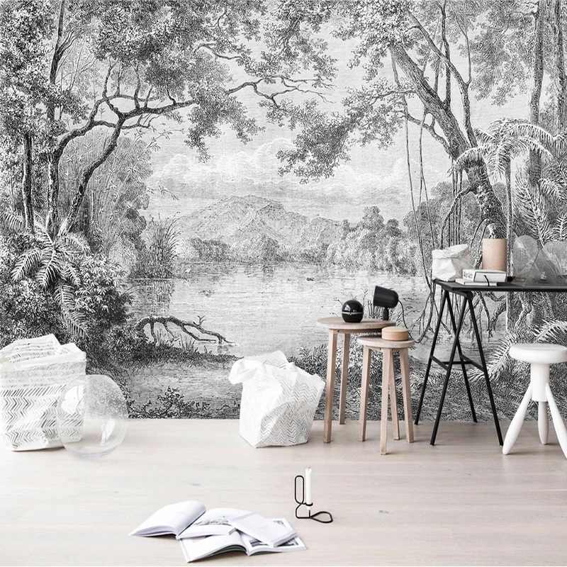 Papel Pintado Photo Black And  - огляд і ціна 3D Printing Foto