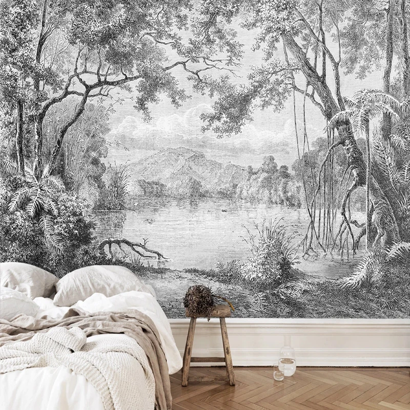 Papel Pintado Photo Black And  - огляд і ціна 3D Printing Foto
