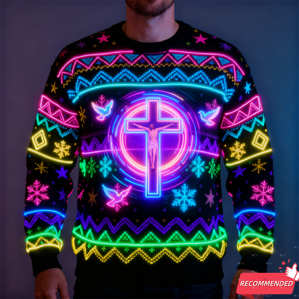2025 New Fake Neon Jesus Santa - огляд і ціна 3D Printing Xmas
