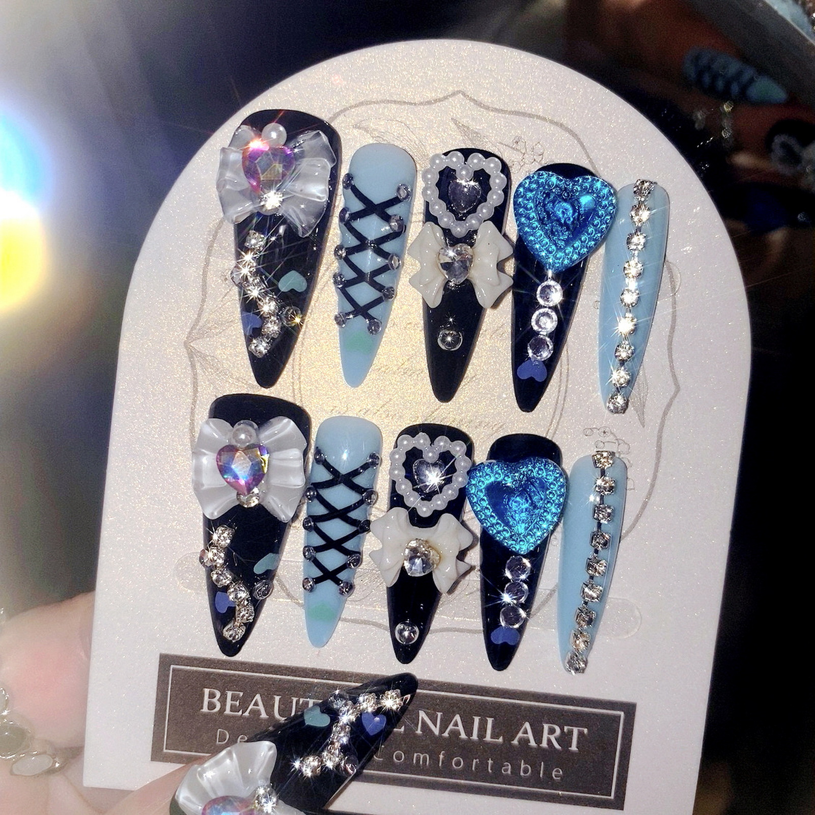 24pcs 3D Bow Decor False Nails - огляд і ціна 3D Printing Nails