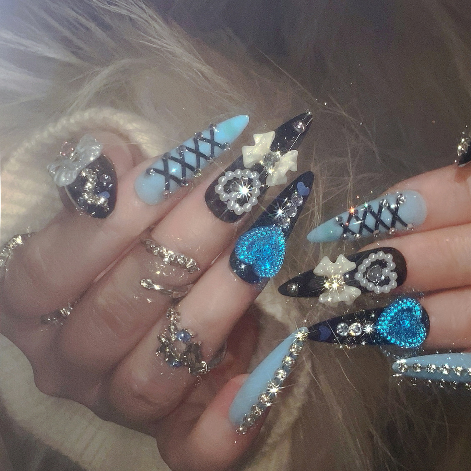 24pcs 3D Bow Decor False Nails - огляд і ціна 3D Printing Nails