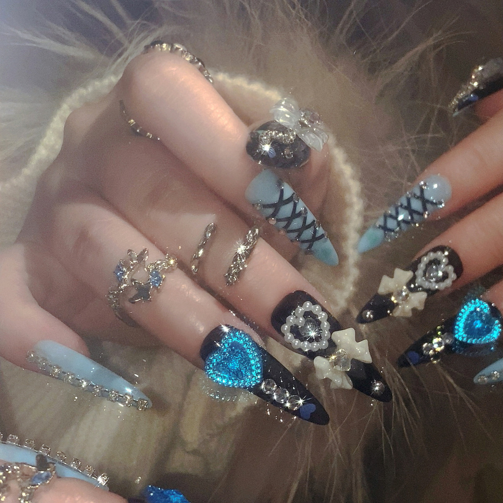 24pcs 3D Bow Decor False Nails - огляд і ціна 3D Printing Nails