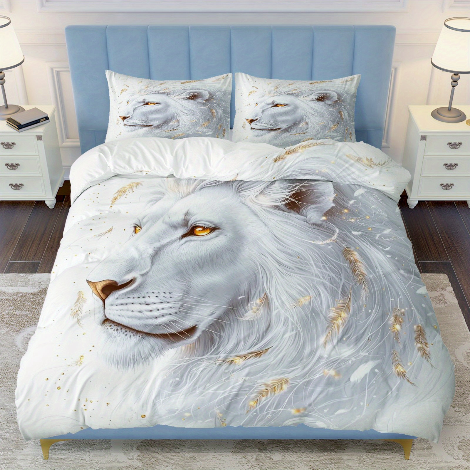 3pcs White Lion Bedding Set 3D - огляд і ціна 3D Printing Nerd