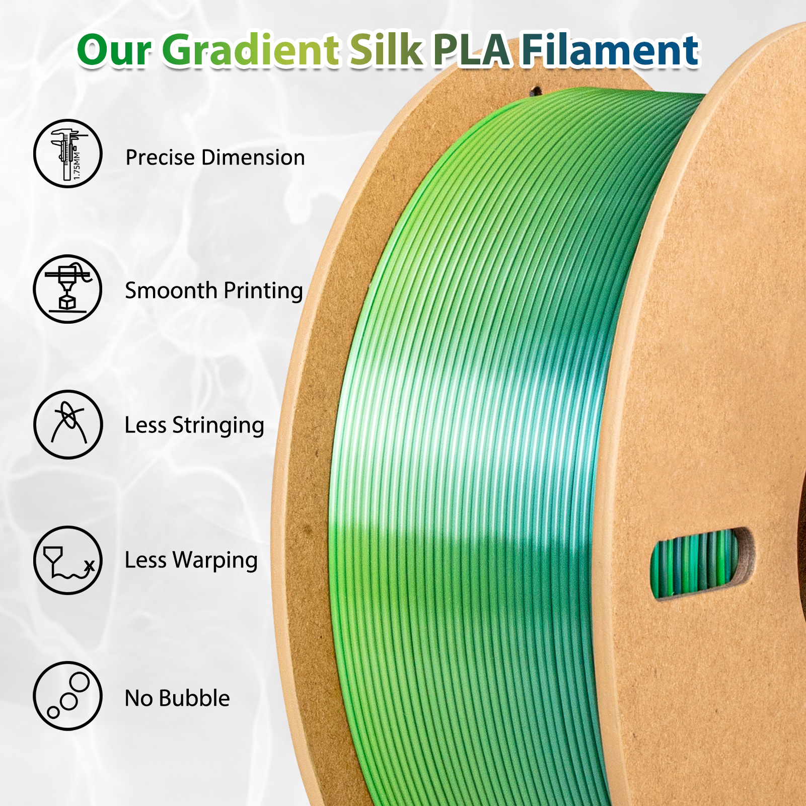 Silk Rainbow PLA Filament 1.75 - огляд і ціна 3D Printing Fdm