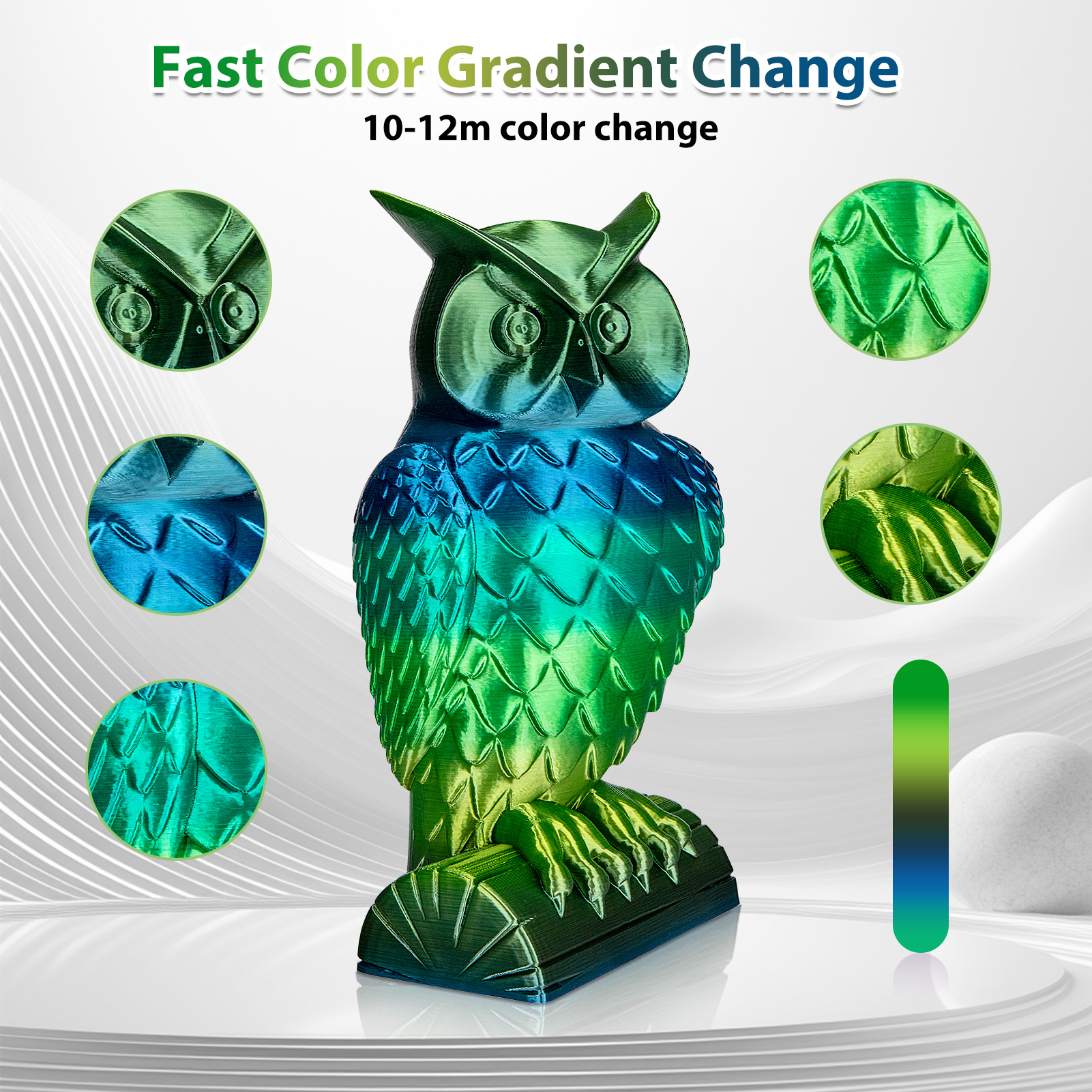 Silk Rainbow PLA Filament 1.75 - огляд і ціна 3D Printing Fdm