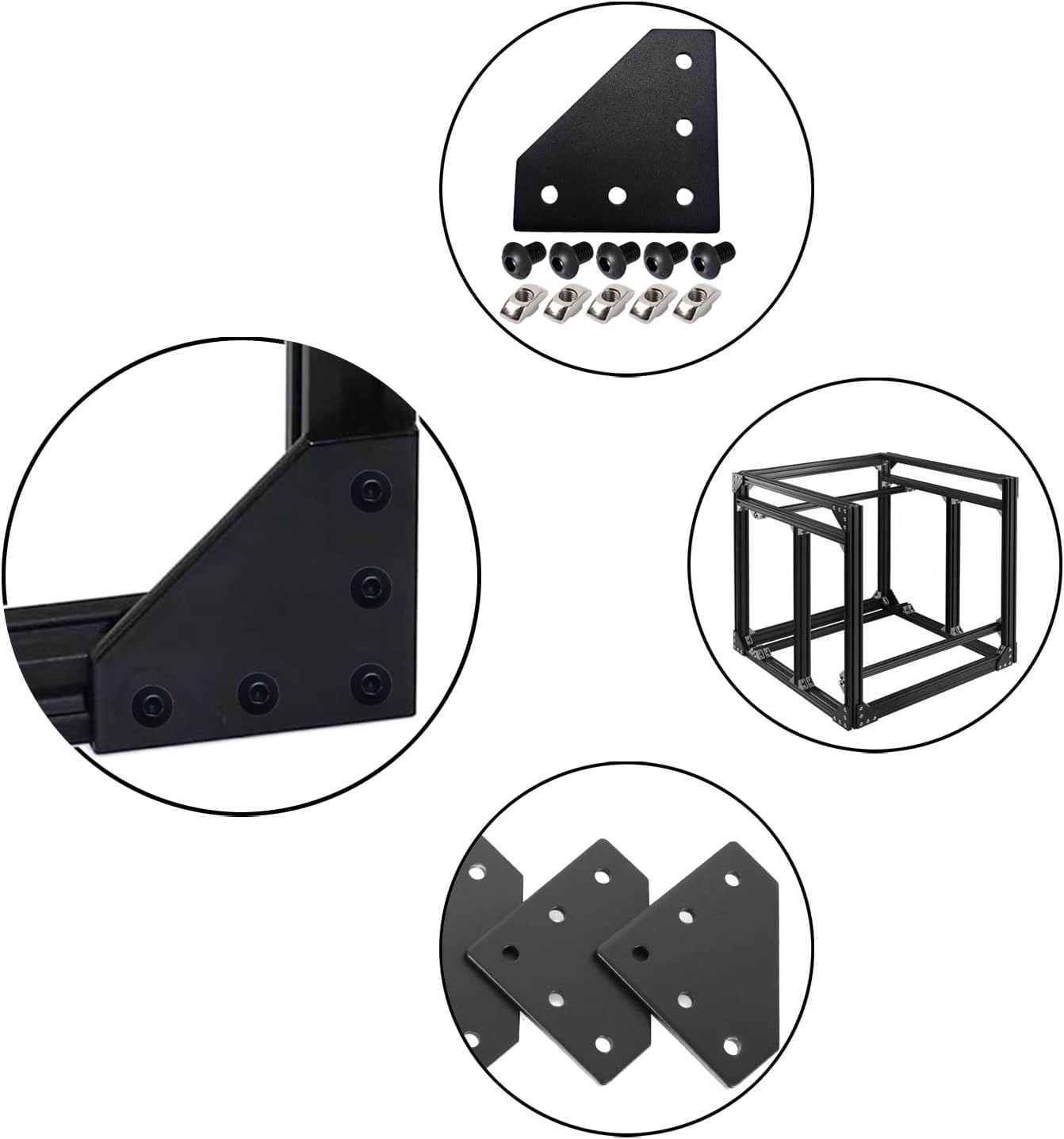2PCS 5 Hole 90 Degree Joint Bo - огляд і ціна V Slot Aluminum Extrusion