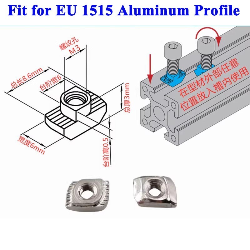 50/100pcs EU 1515 Aluminum Pro - огляд і ціна V Slot Aluminum Extrusion