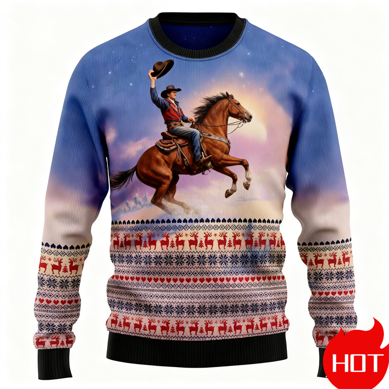 Western Cowboy Ugly Christmas  - огляд і ціна 3D Printing Xmas