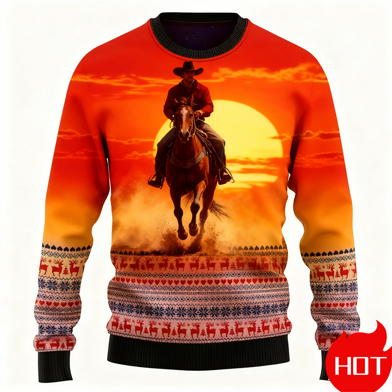 Western Cowboy Ugly Christmas  - огляд і ціна 3D Printing Xmas