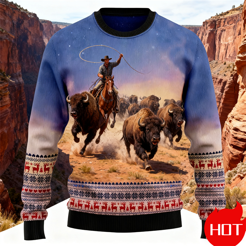 Western Cowboy Ugly Christmas  - огляд і ціна 3D Printing Xmas