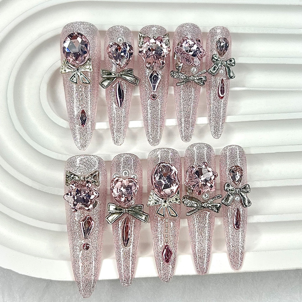 Luxury Pink Cat Eye Glitter St - огляд і ціна 3D Printing Nails