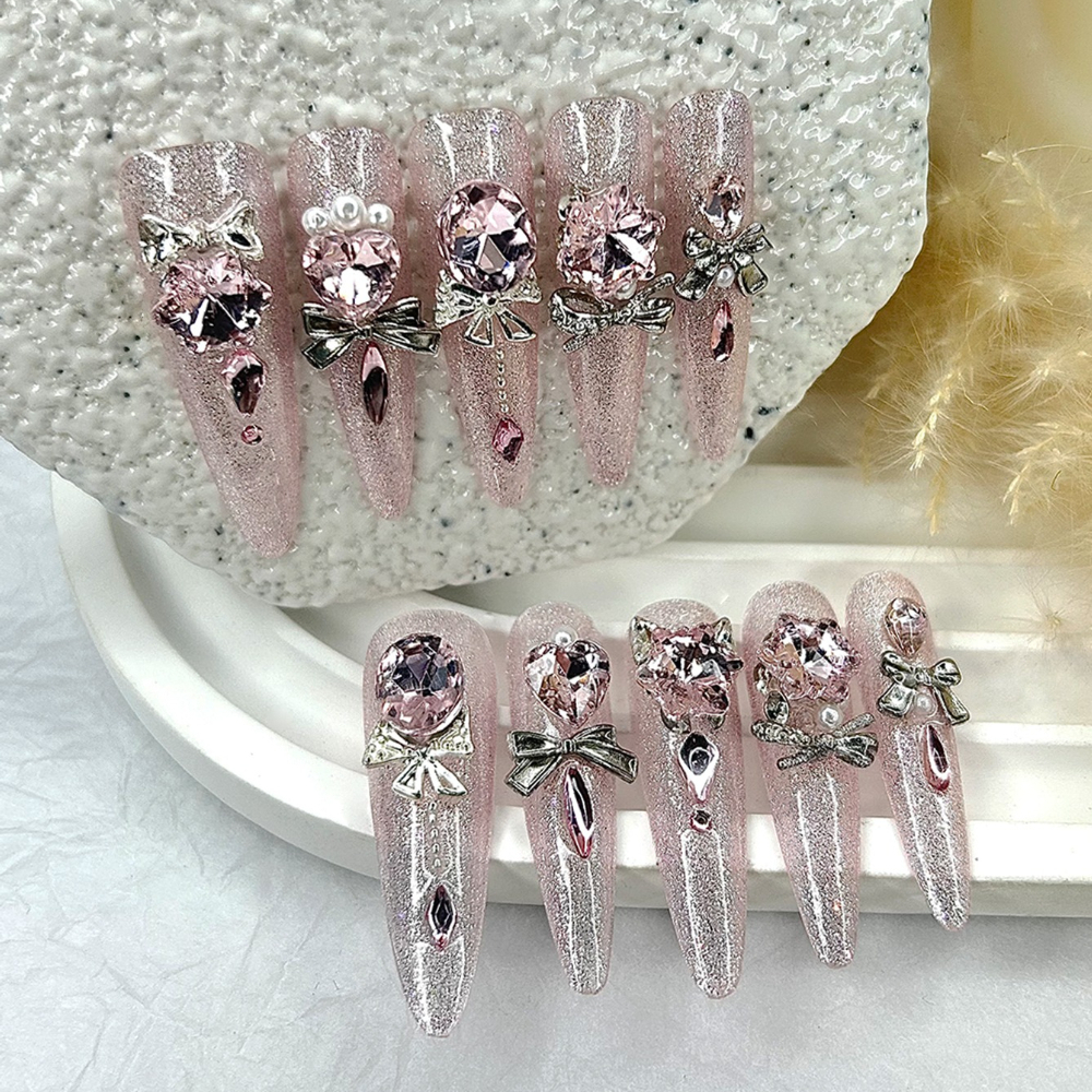 Luxury Pink Cat Eye Glitter St - огляд і ціна 3D Printing Nails