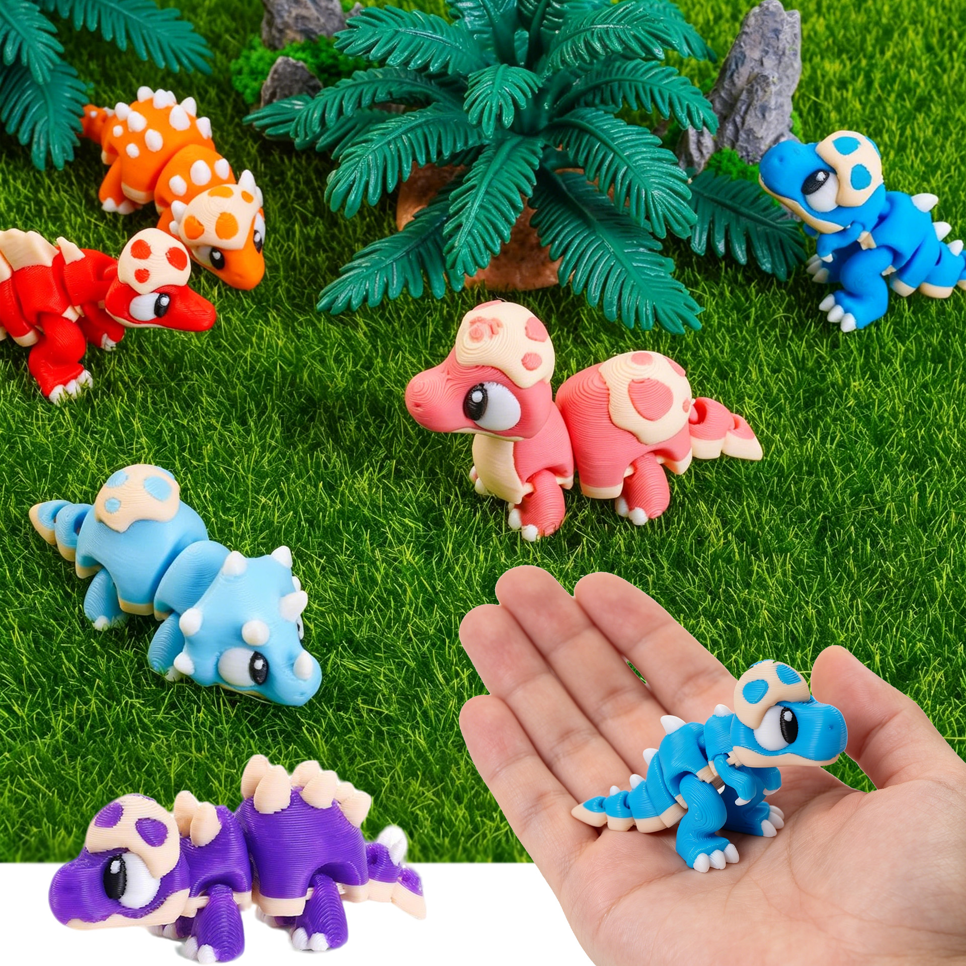 Set 3D Printed Mini Dinosaur T - огляд і ціна 3D Printing Idea