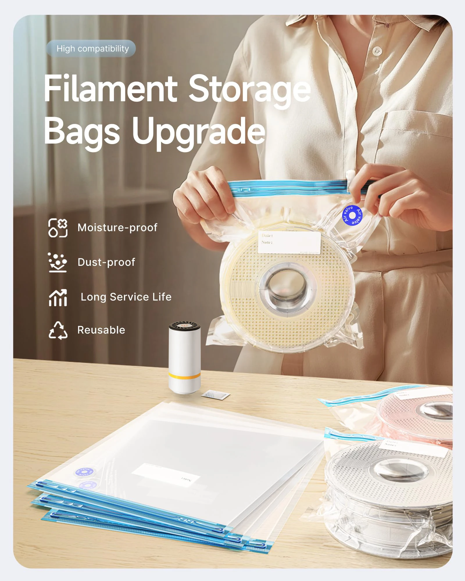 3D Printer Filament Vacuum Bag - огляд і ціна 3D Printing News