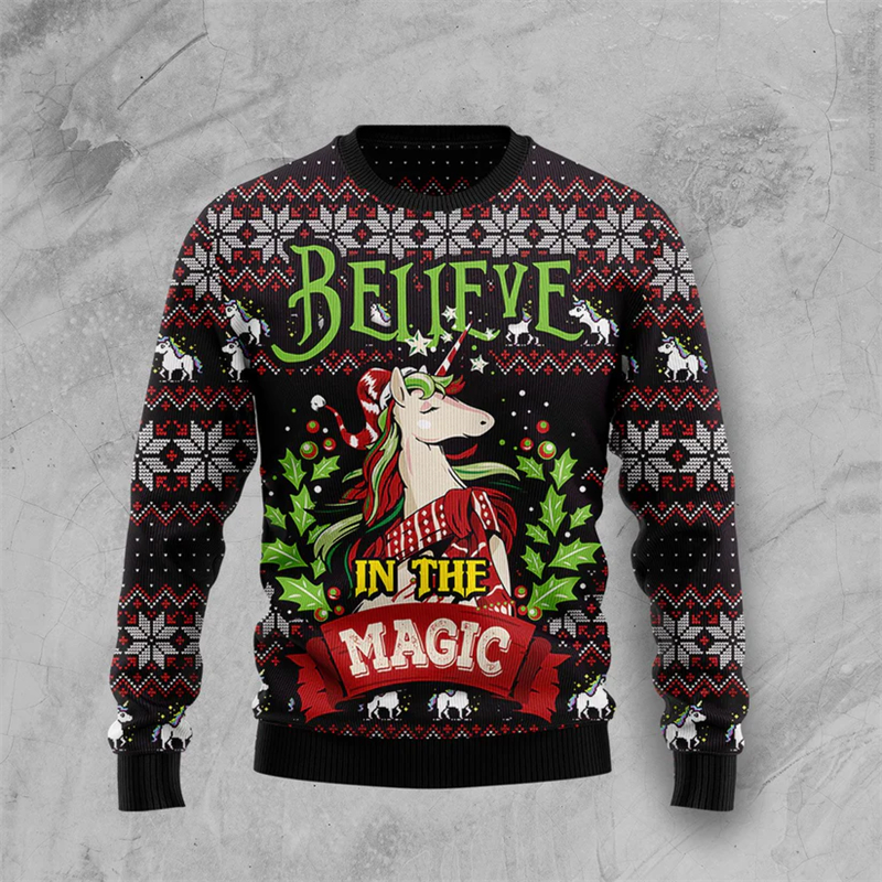 2026 New Unicorn Graphic Unise - огляд і ціна 3D Printing Xmas