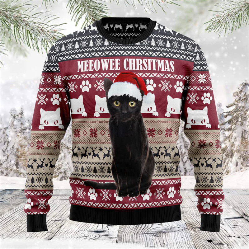 2026 New Funny Cat Pattern Ugl - огляд і ціна 3D Printing Xmas