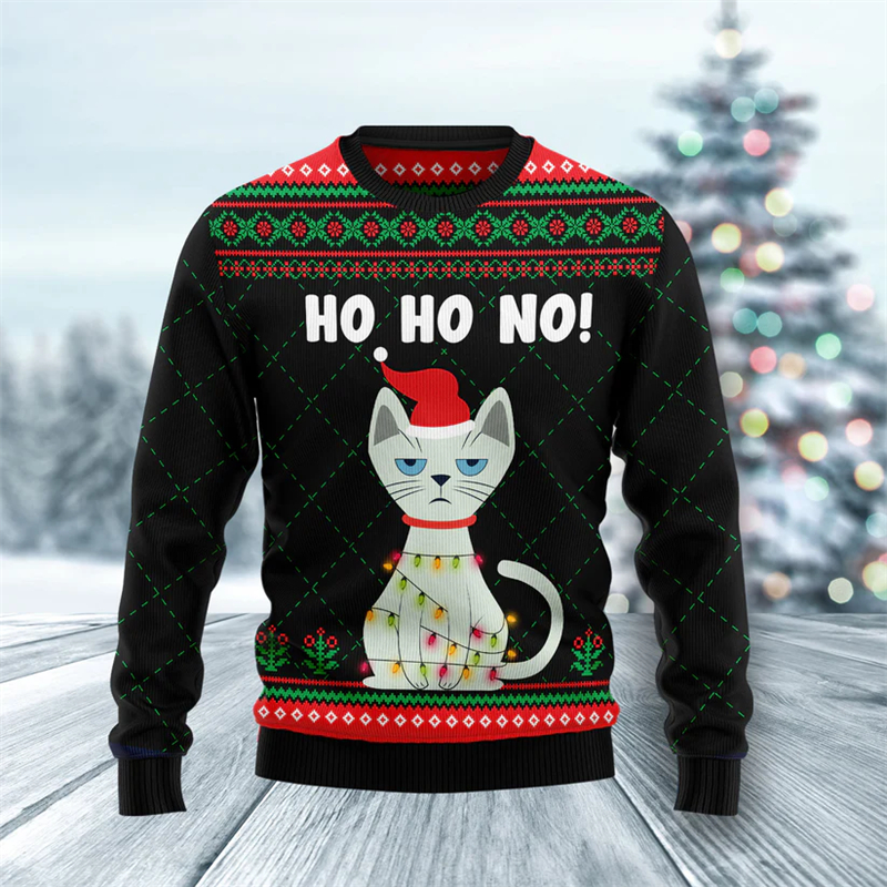 2026 New Funny Cat Pattern Ugl - огляд і ціна 3D Printing Xmas