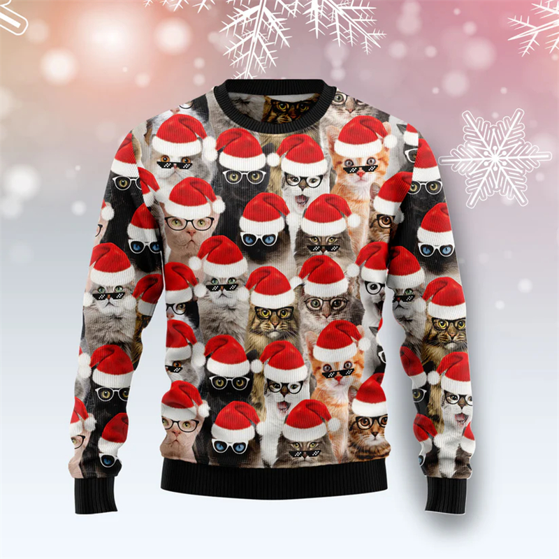 2026 New Funny Cat Pattern Ugl - огляд і ціна 3D Printing Xmas
