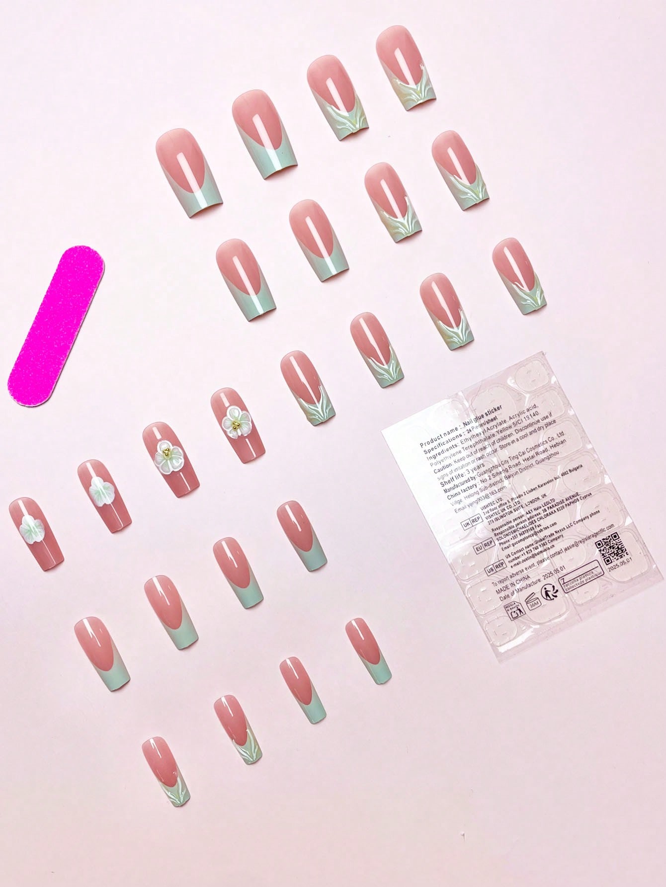 24pcs/Set Minimalist French Ma - огляд і ціна 3D Printing Nails