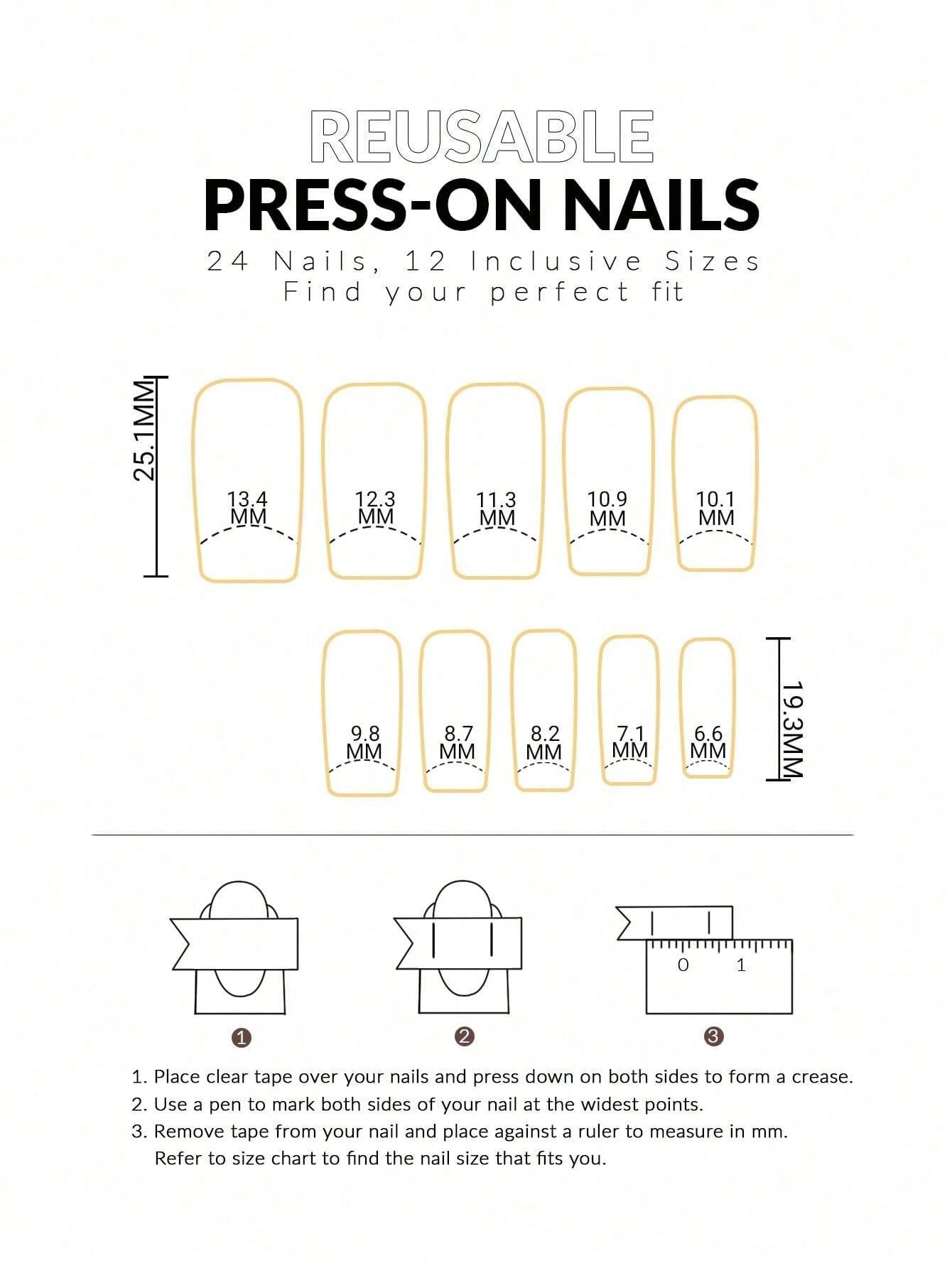 24pcs/Set Minimalist French Ma - огляд і ціна 3D Printing Nails