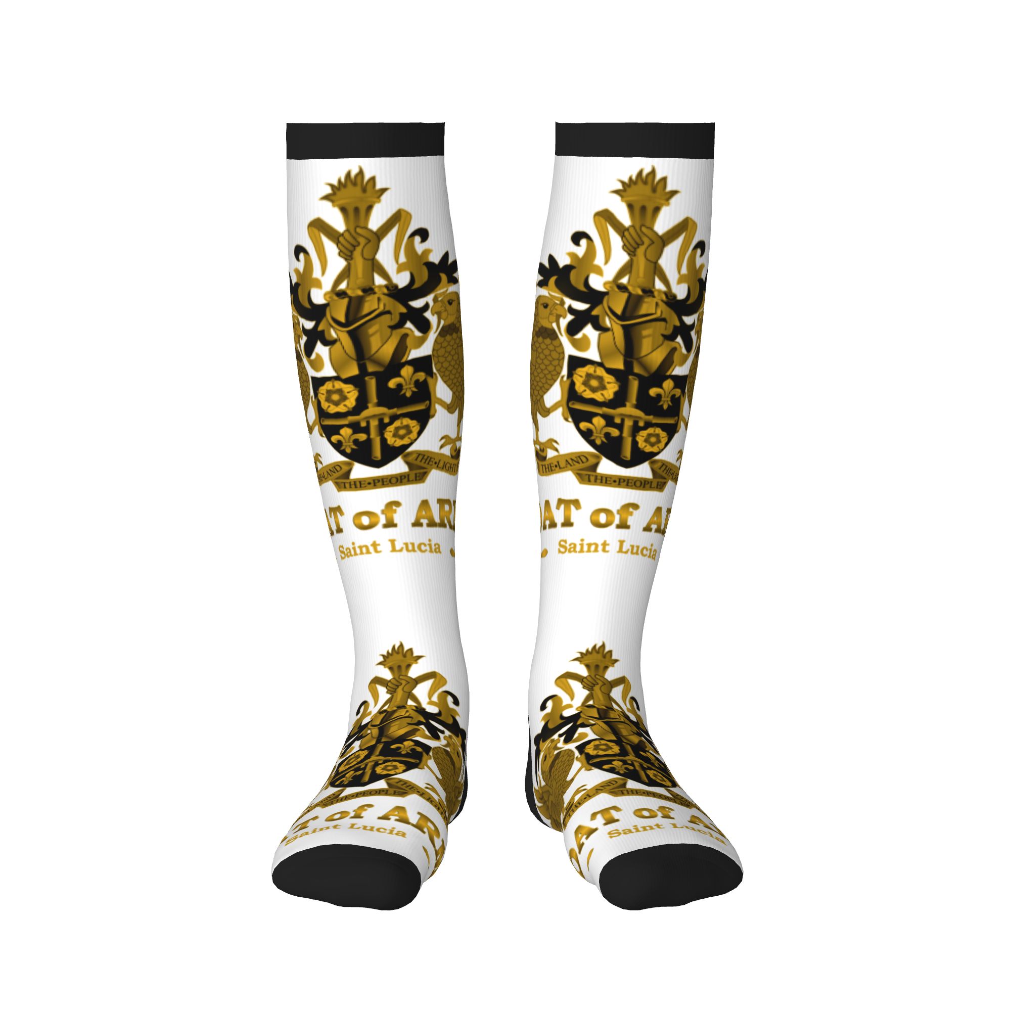 Funny St Lucia Coat of Arms Go - огляд і ціна 3D Printing Gold