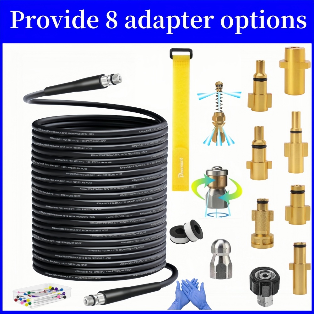 0.5~50m Sewer Cleaning Hose Hi - огляд і ціна Nozzle Cleaning Kit