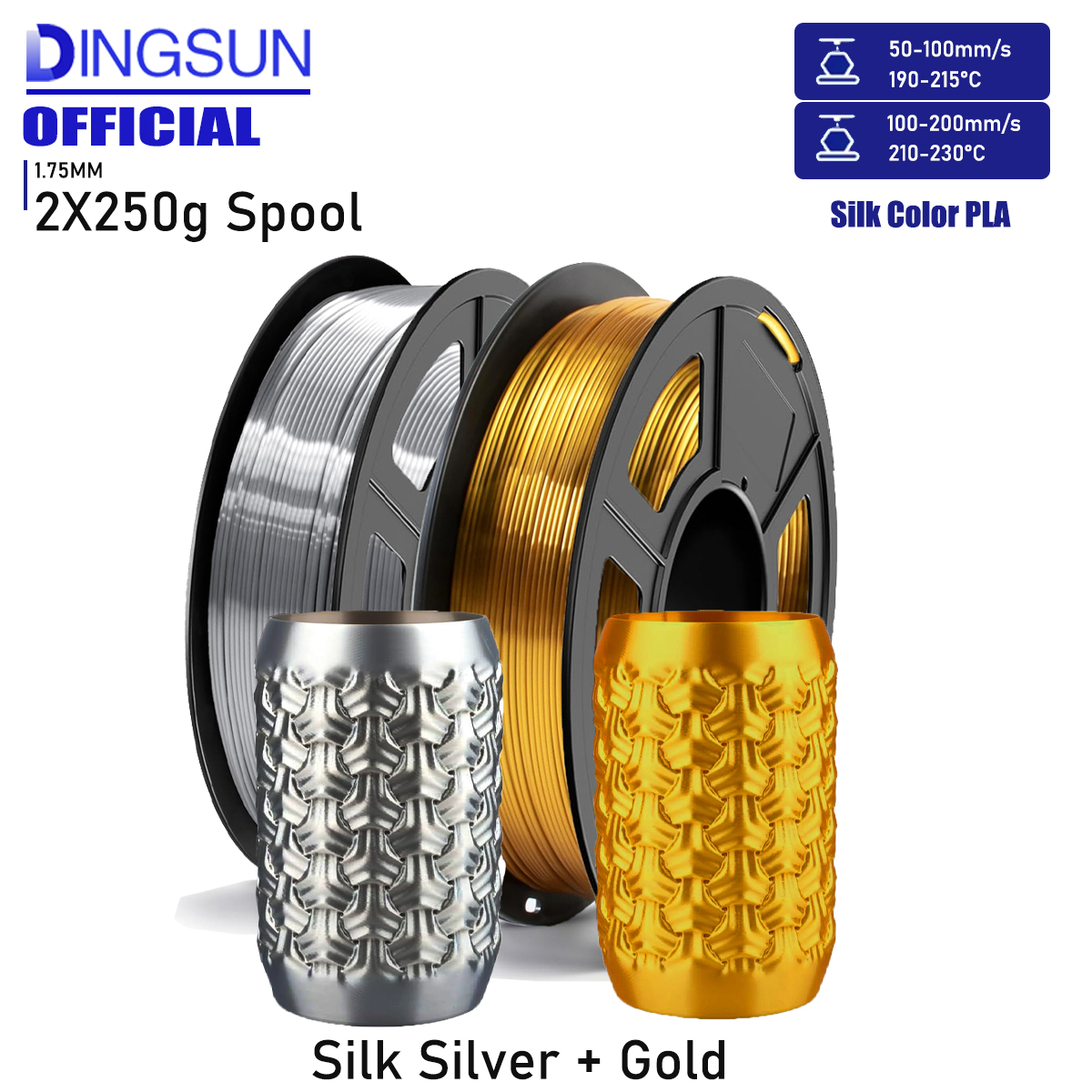 3D Printer Filament, Silk Gold - огляд і ціна 3D Printing Gold
