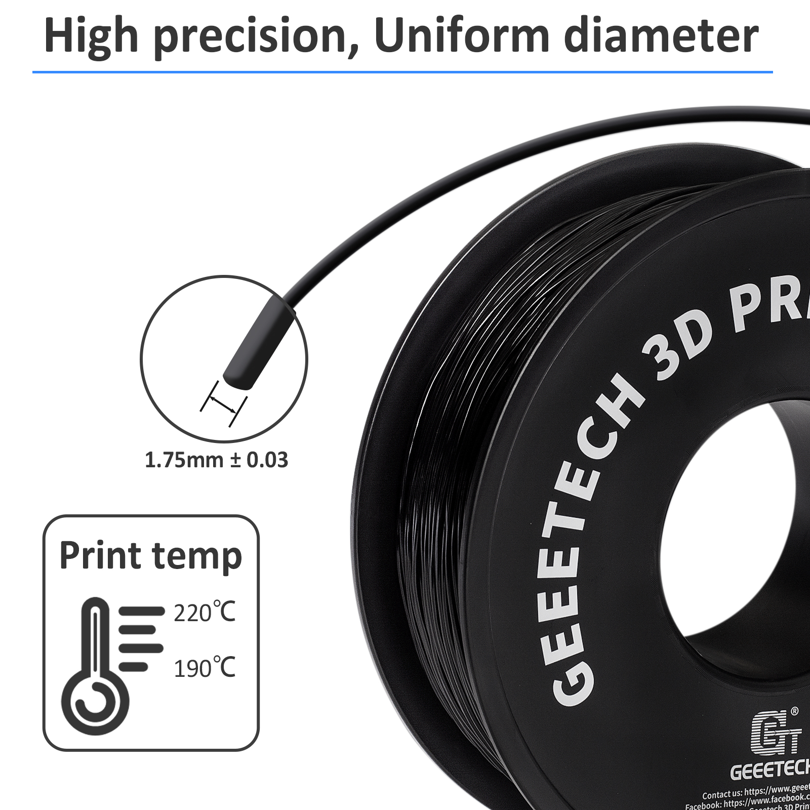 GEEETECH 10Kg In One Box 1.75m - огляд і ціна 3D Printing Deck Box