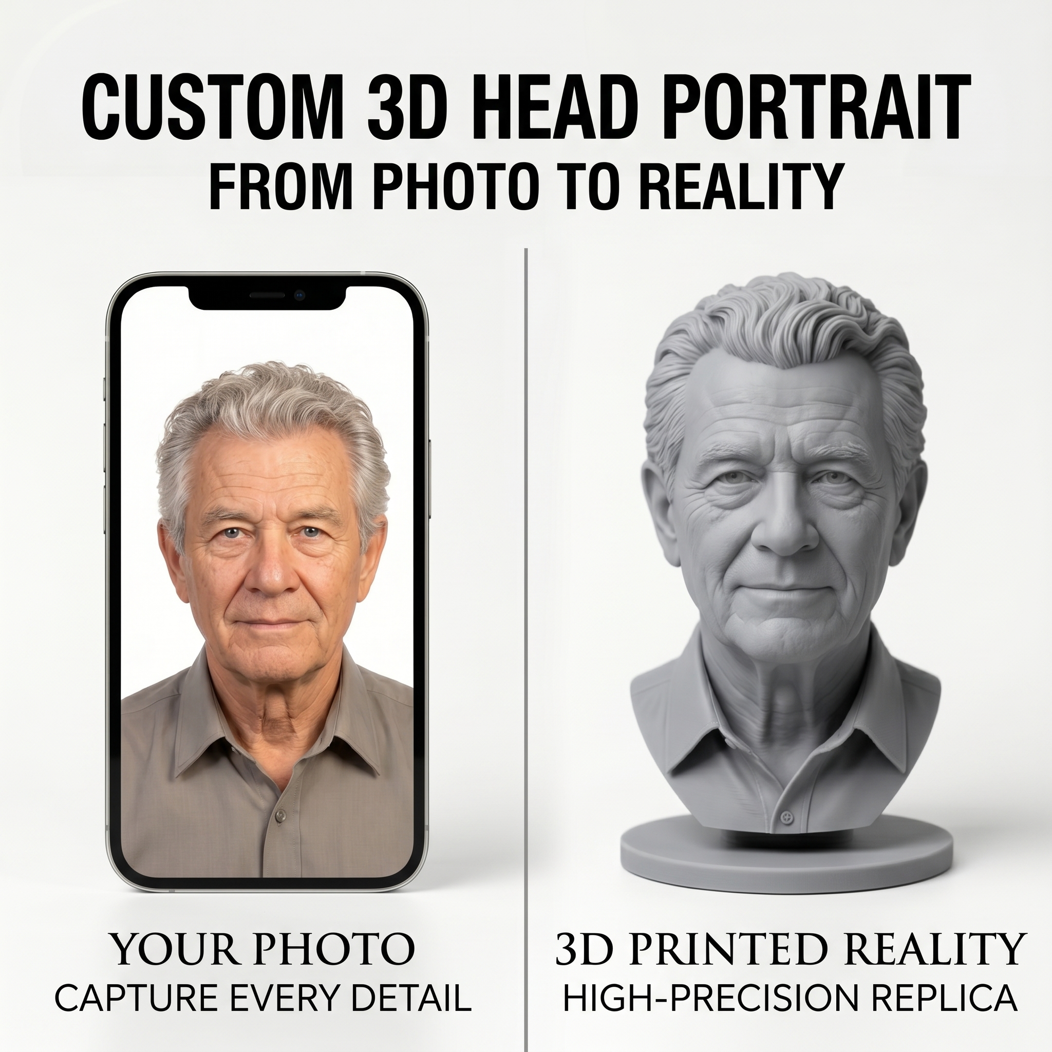 Custom 3D Bust Figurine, Perso - огляд і ціна 3D Printing Liquid