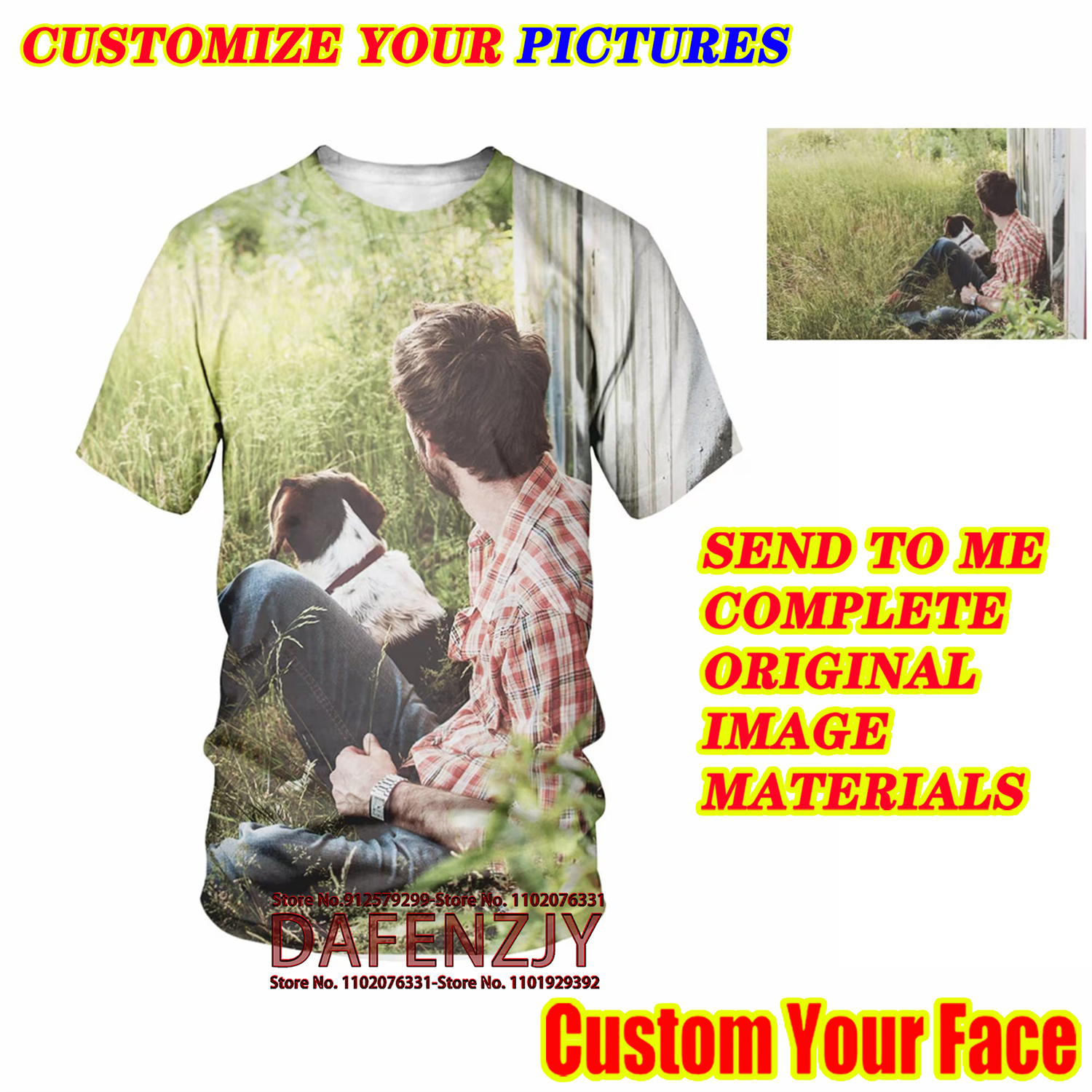 Men's Summer Custom Your Photo - огляд і ціна 3D Printing Foto