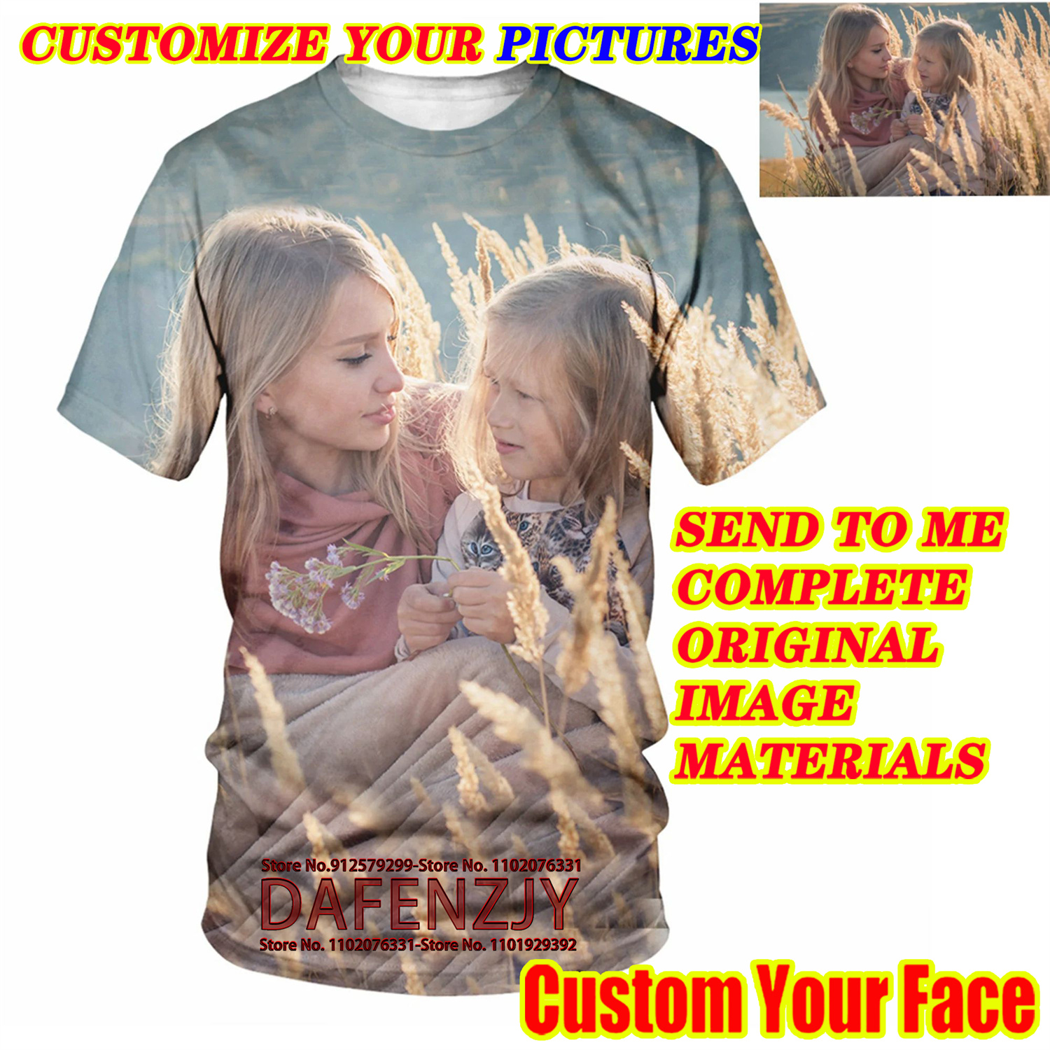 Men's Summer Custom Your Photo - огляд і ціна 3D Printing Foto
