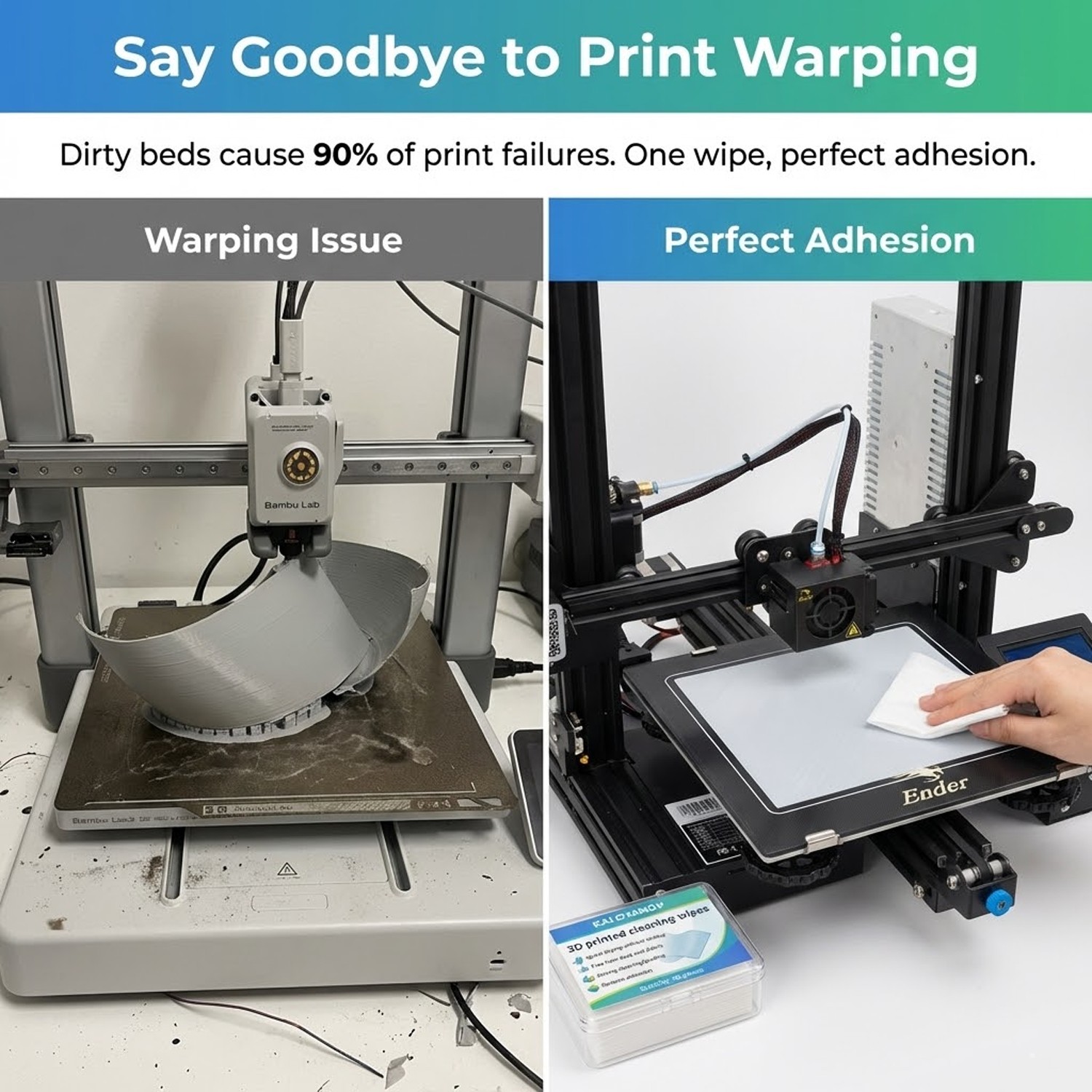 3D Printer Bed Cleaning Wipes  - огляд і ціна 3D Printing Fdm